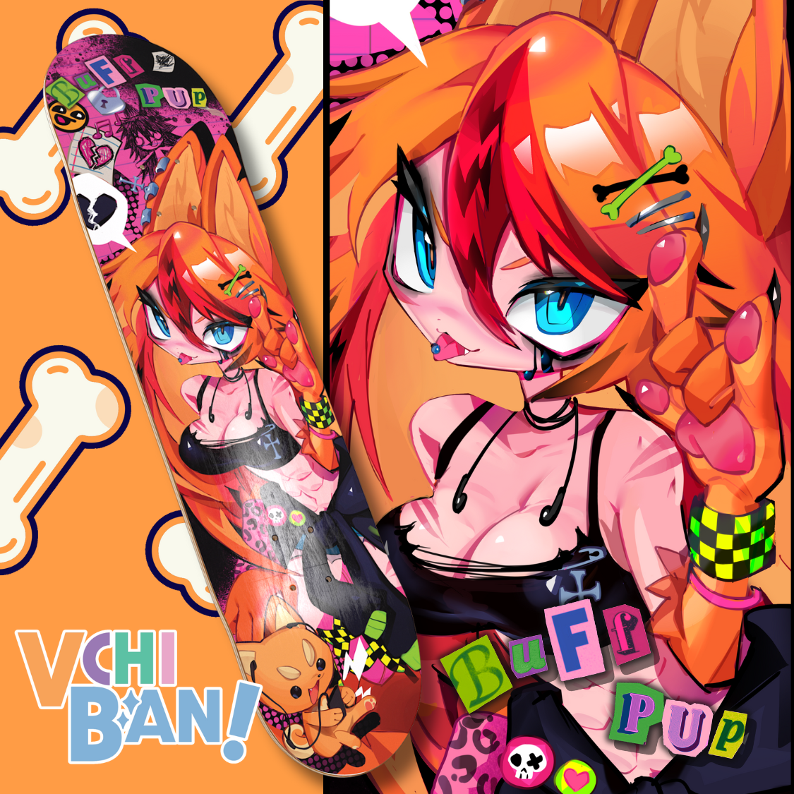Rocker Buffpup Skateboard Deck