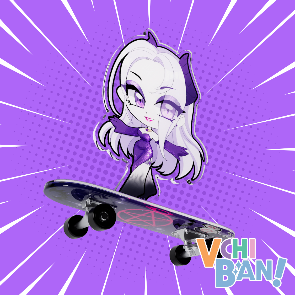 Demonic Candii Skateboard Keychain